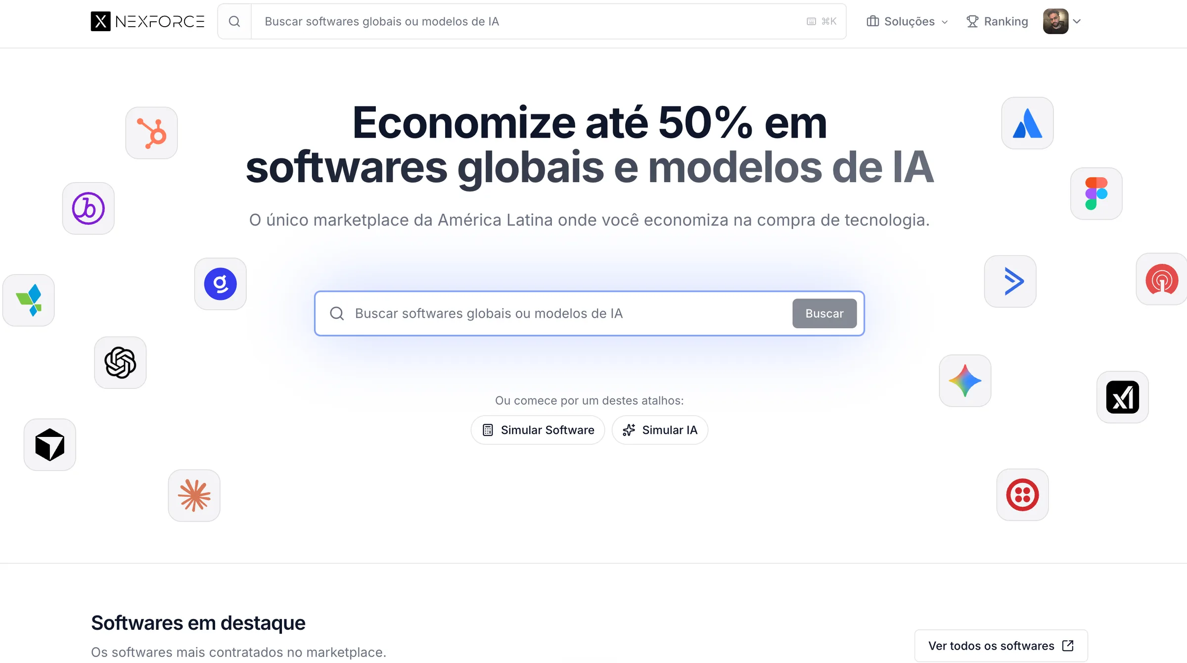 Panel del Nexforce Marketplace